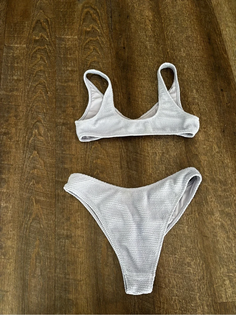Textured Light Lavender Bikini Set - Picture 4 of 4